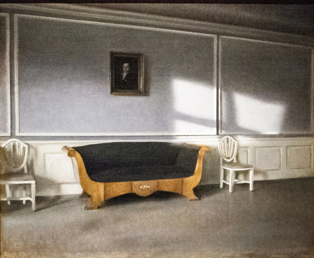 Słońce w salonie III - Vilhelm Hammershøi