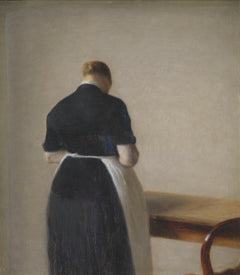 Kobieta widziana od tyłu - Vilhelm Hammershøi