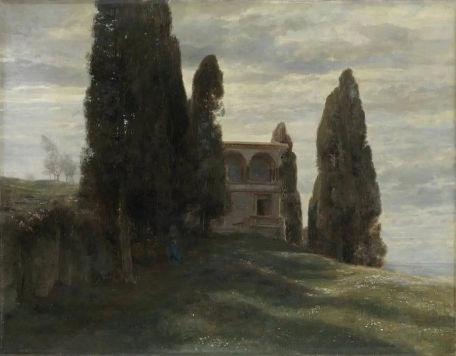 Włoska willa na wiosnę - Arnold Böcklin