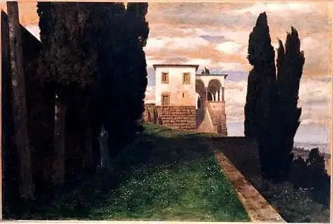 Włoska willa jesienią - Arnold Böcklin