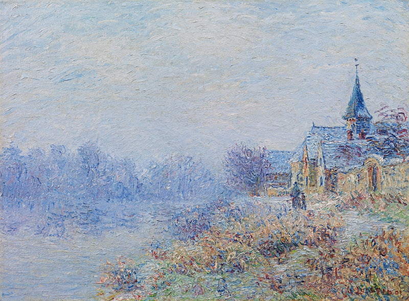 Wioska nad brzegiem rzeki (Porte-Joie) - Gustave Loiseau