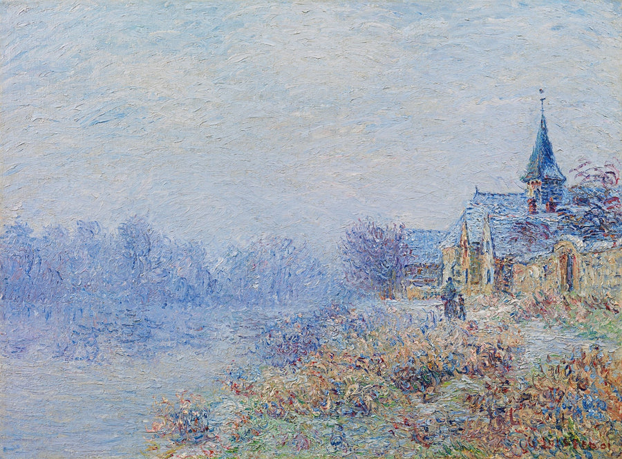 Wioska nad brzegiem rzeki (Porte-Joie) - Gustave Loiseau