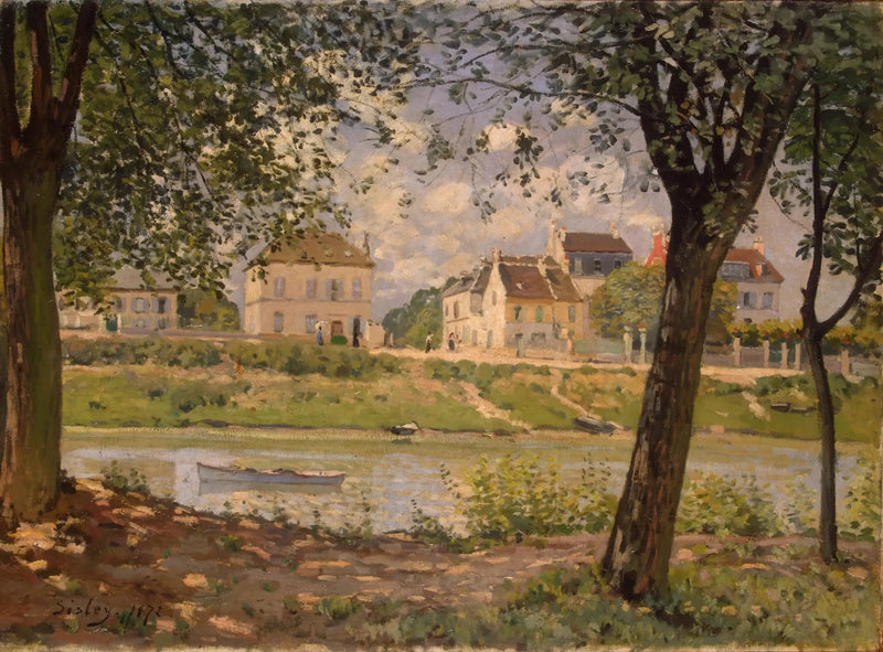 Wieś nad brzegiem Sekwany - Alfred Sisley