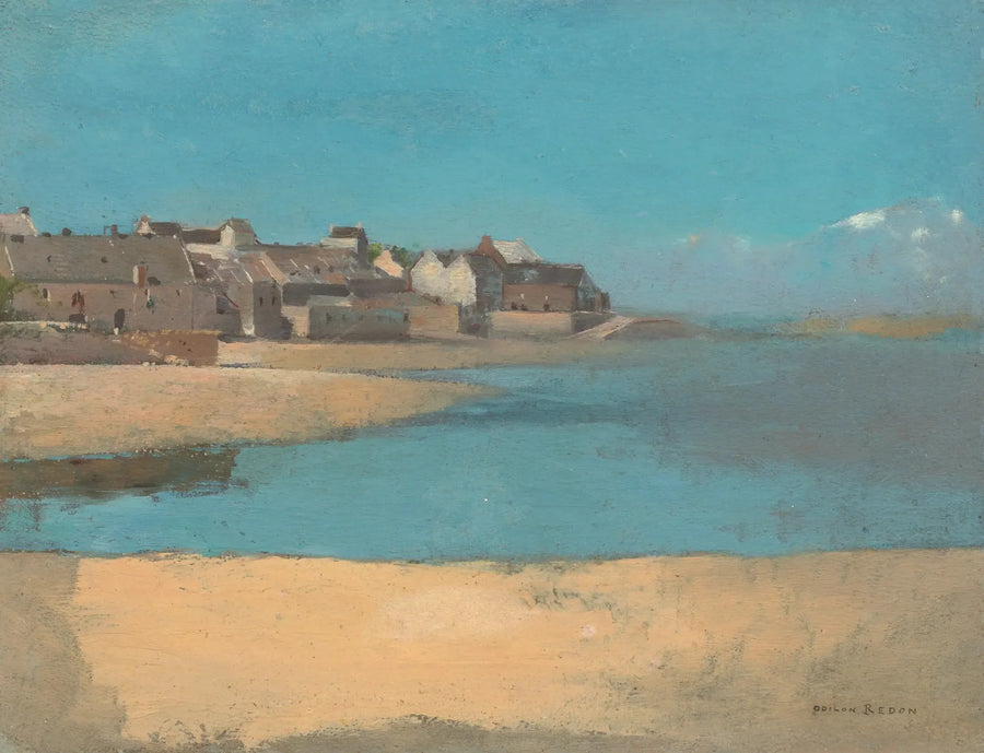 Wioska nad morzem w Bretanii - Odilon Redon