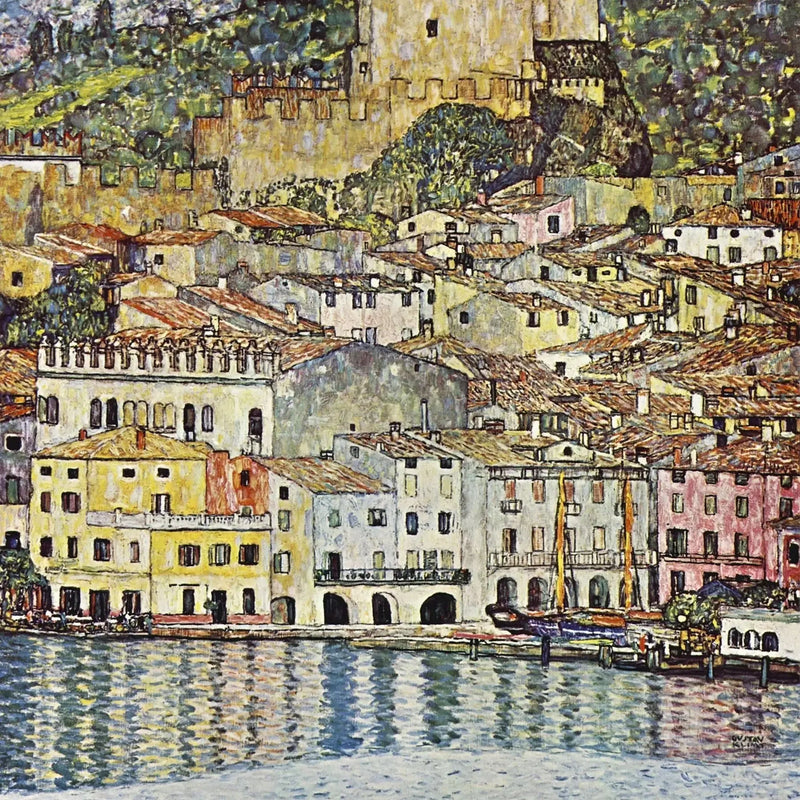 Nadmorska wioska - Gustav Klimt