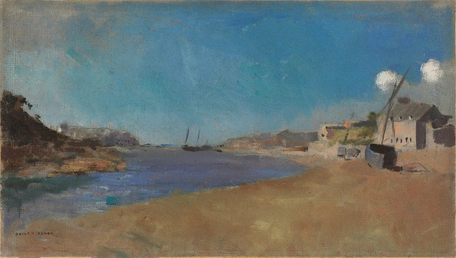 Wioska rybacka, Bretania - Odilon Redon