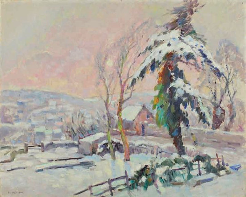 Śnieżna wioska - Robert Antoine Pinchon