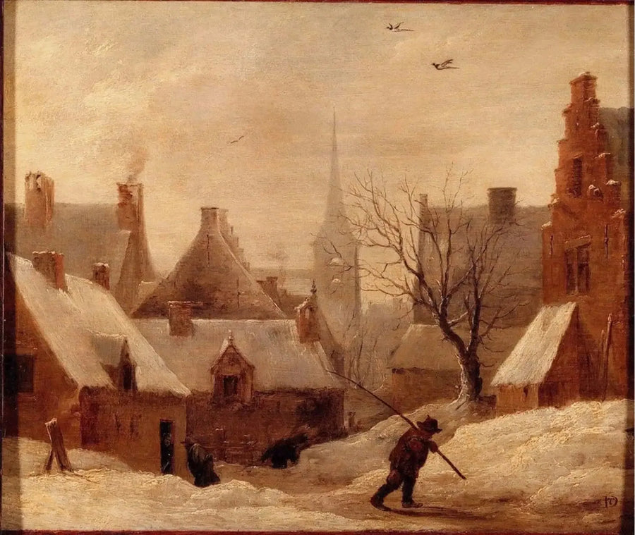 Wioska pod śniegiem - David Teniers młodszy