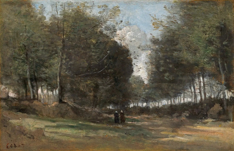Ville d'Avray, alejka pod drzewami - Jean-Baptiste Camille Corot