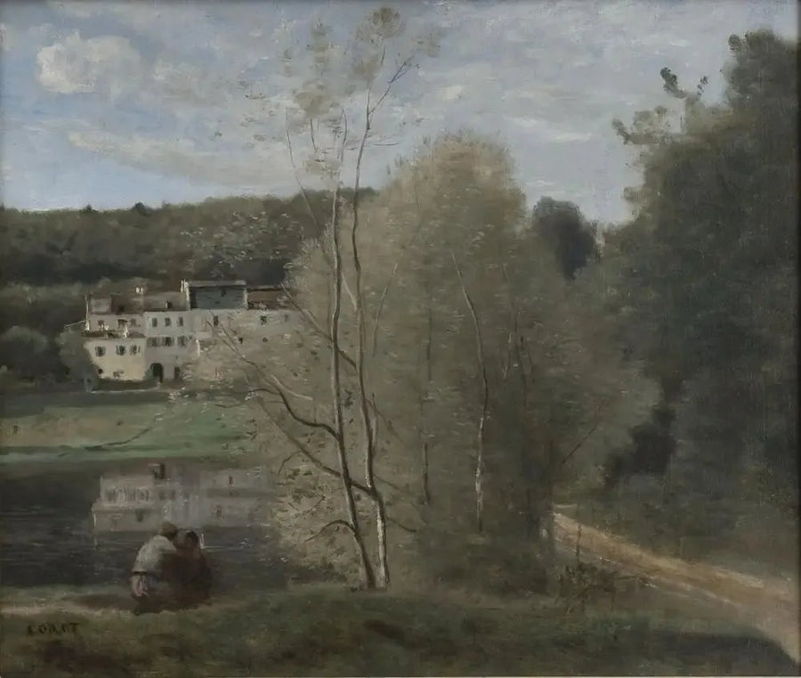 Ville-d'Avray, staw i domy Cabassud - Jean-Baptiste Camille Corot