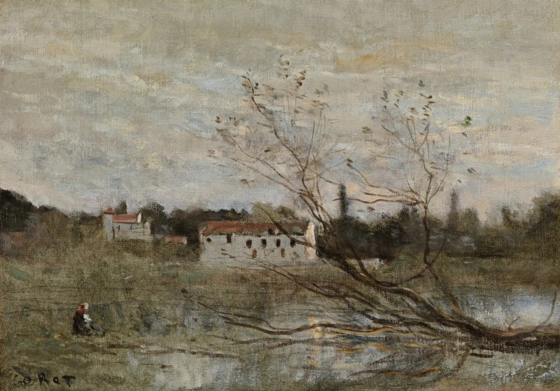 Ville d'Avray, zakątek stawu - Jean-Baptiste Camille Corot