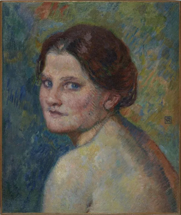 Portret kobiety na świeżym powietrzu - Théodore van Rysselberghe