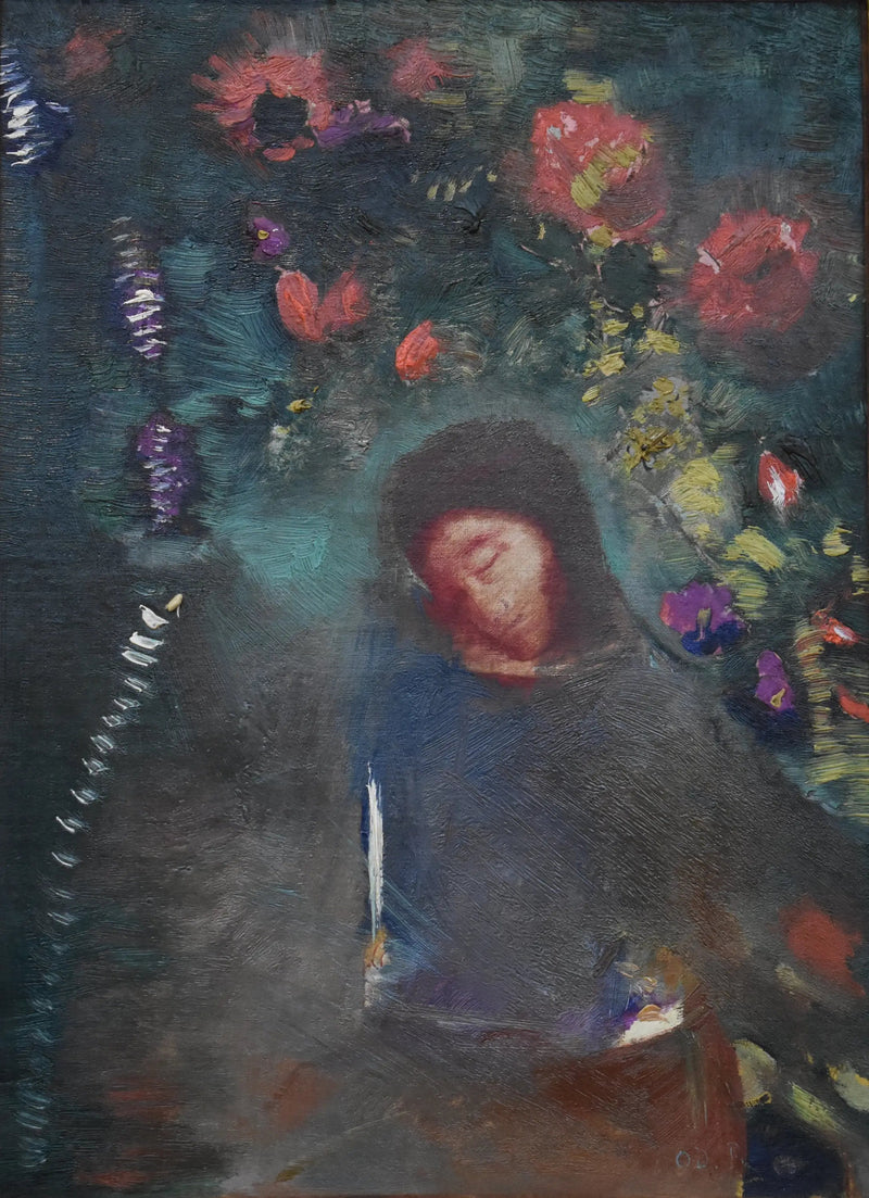 Twarz i kwiaty - Odilon Redon