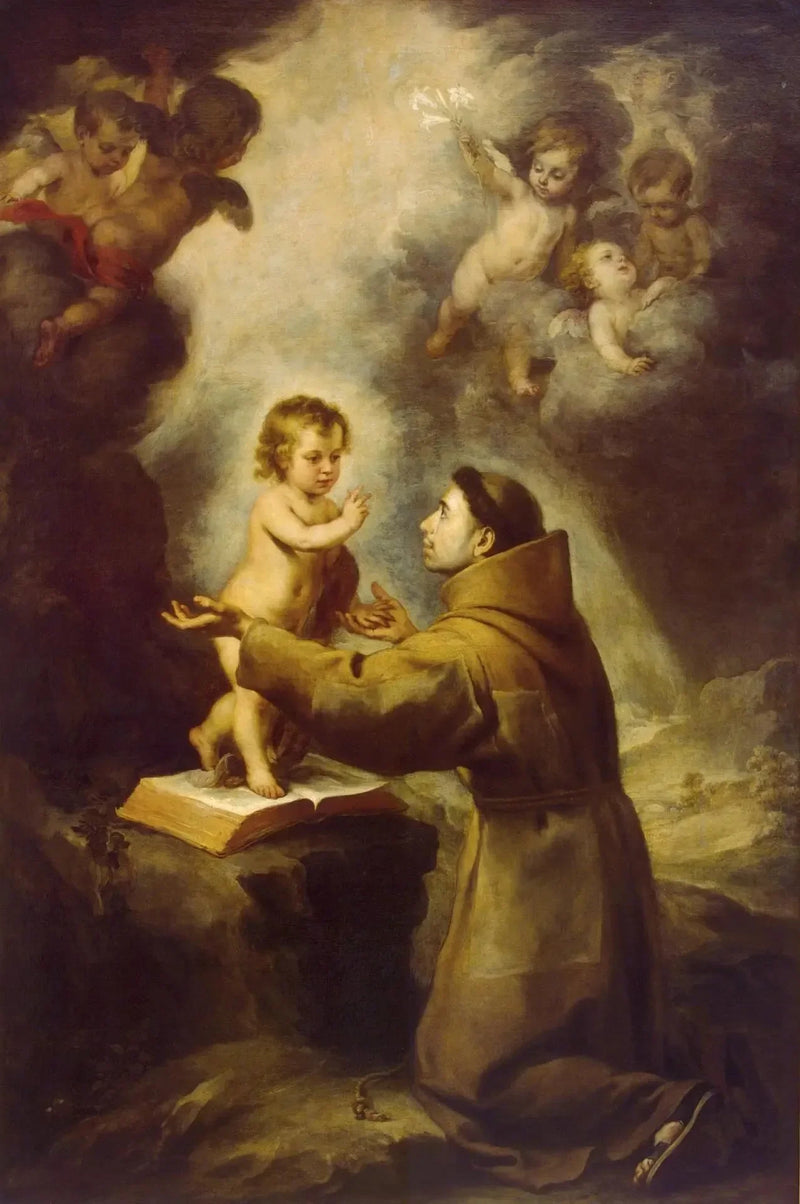 Widok świętego Antoniego z Padwy - Bartolomé Esteban Murillo
