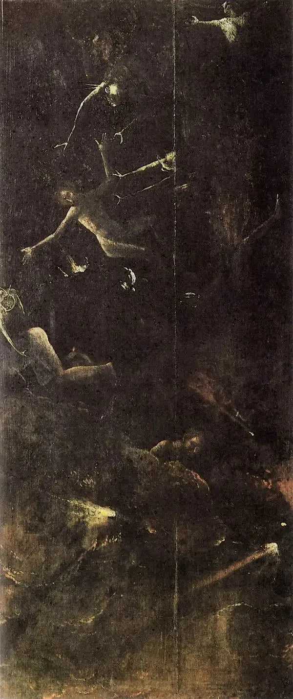 Widzenia zaświatów: upadek potępionych w piekle - Hieronymus Bosch