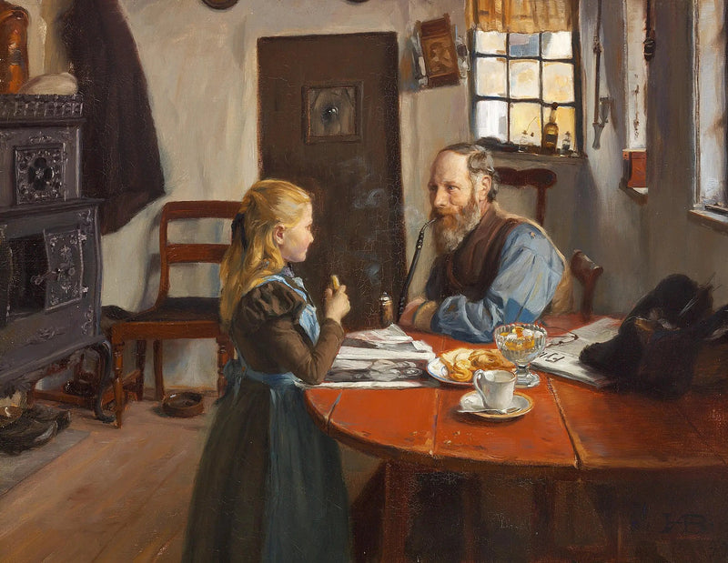 Wizyta u dziadka. - H. A. Brendekilde