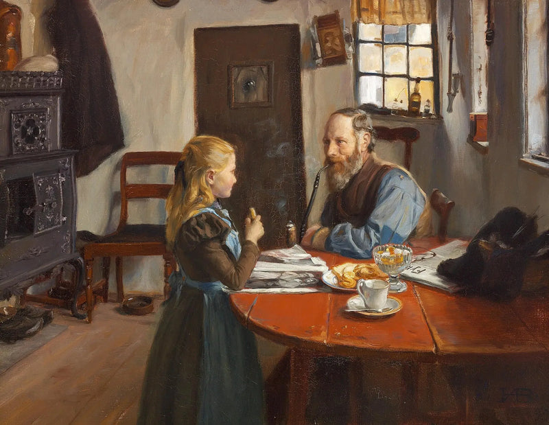 Wizyta u dziadka. - H. A. Brendekilde