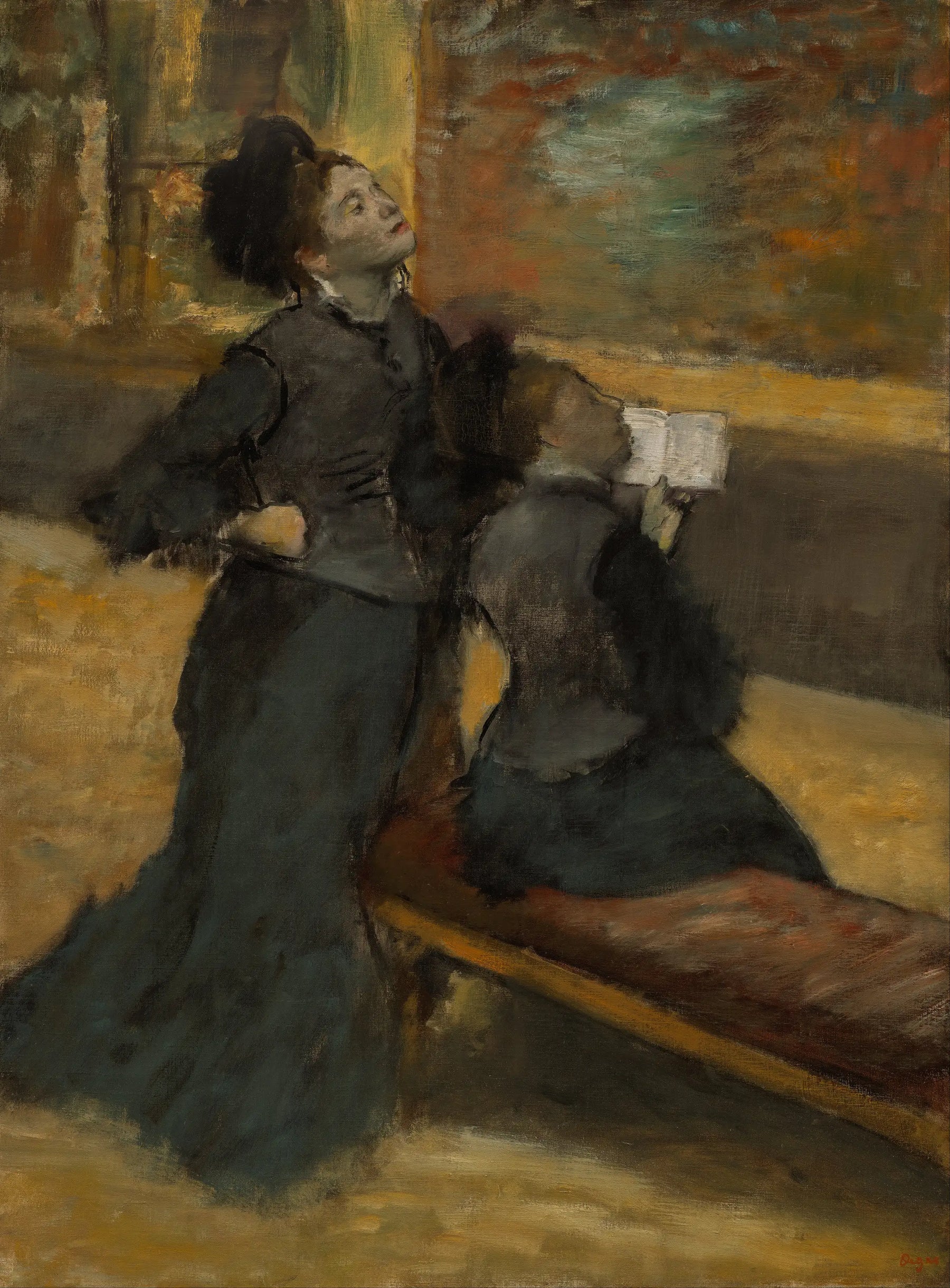 La Visite au musée par Edgar Degas – reproduction peinture à l’huile sur toile