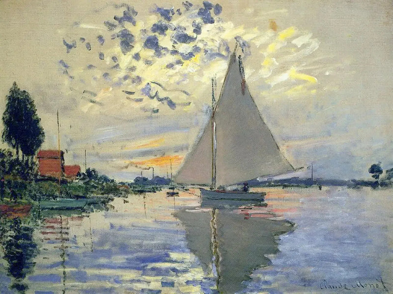 Żaglowiec w Petit-Gennevilliers - Claude Monet