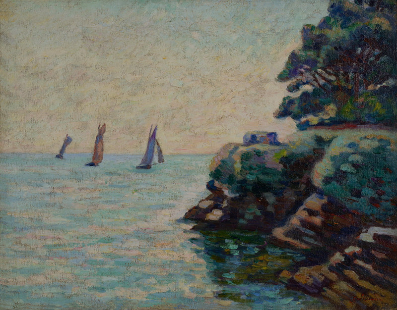 Żaglowce w Saint Palais sur Mer - Armand Guillaumin