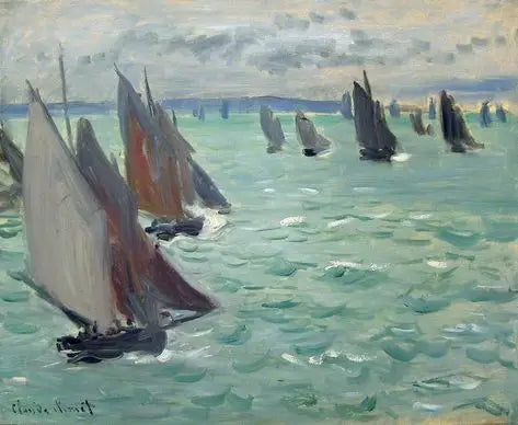 Żaglówki na morzu - Claude Monet