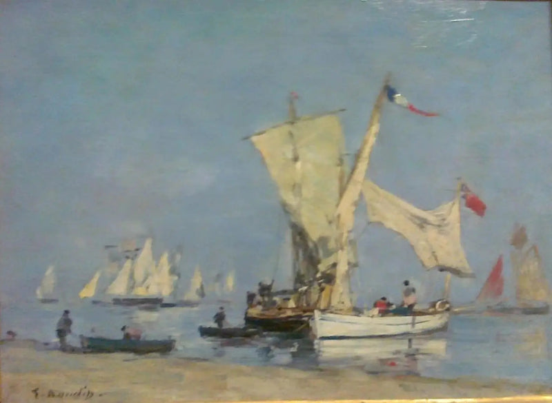 Żaglowce - Eugène Boudin