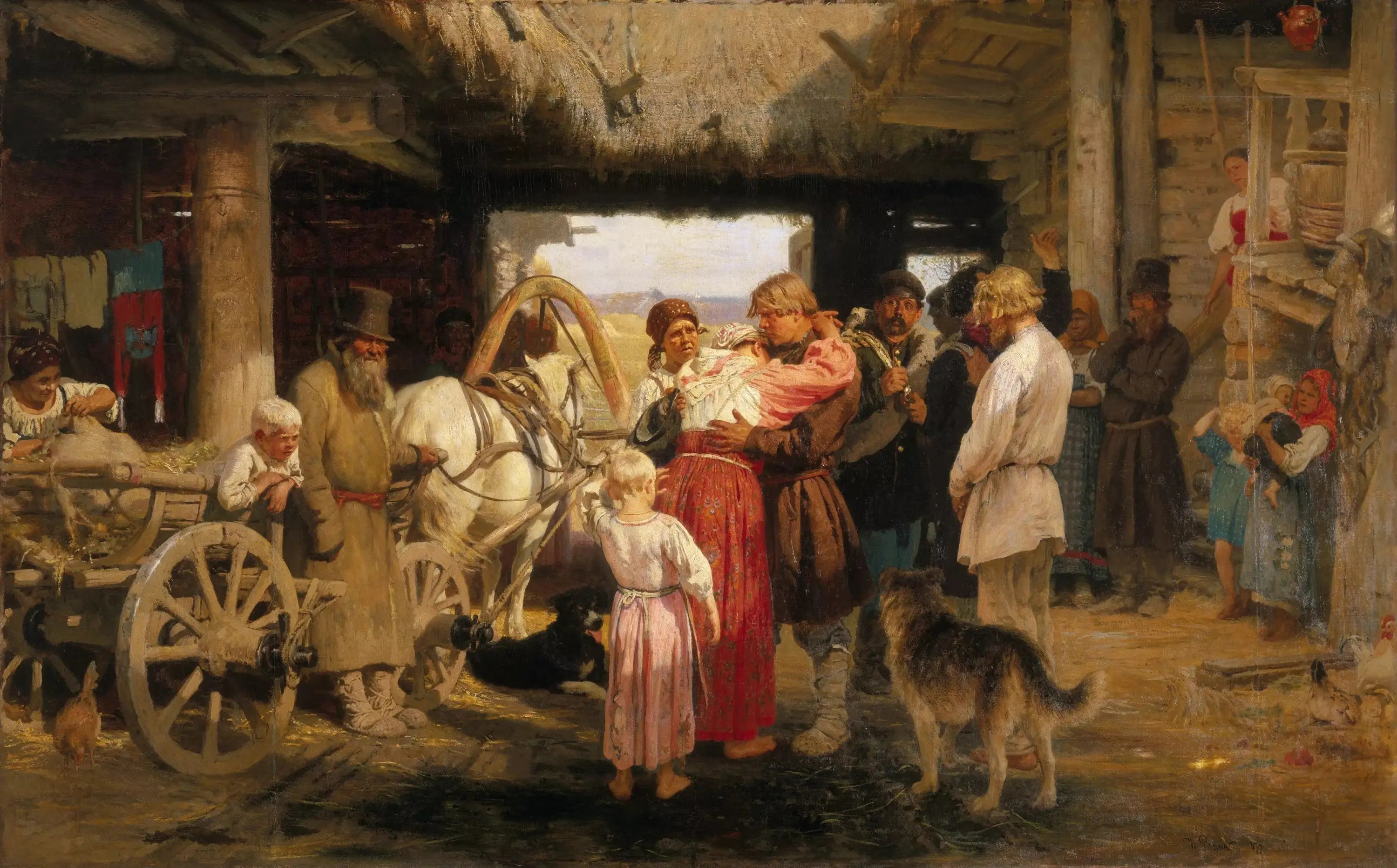 Voir partir la recrue - Ilya Repin image 1 copie de tableau peinte à la main