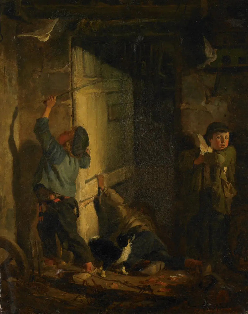 Królować na perchu gołębia - Frederick Arthur Bridgman