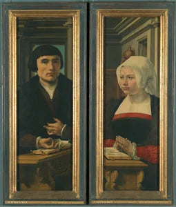 Boczne skrzydła triptyku Norfolk: portrety darczyńców - Jan Gossaert
