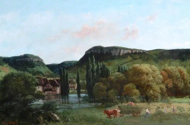 Widok na Ornans - Gustave Courbet