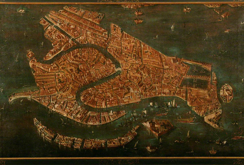 Widok z powietrza na Wenecję - Francesco Guardi
