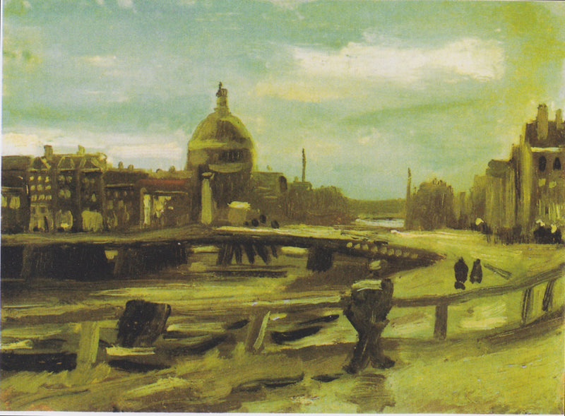 Widok Amsterdamu z dworca centralnego - Vincent van Gogh