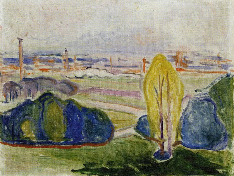 Widok poza Chemnitzal - Edvard Munch