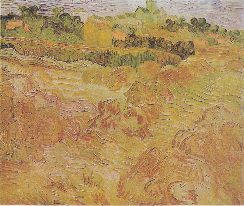 Pole pszenicy z Auvers w tle - Vincent van Gogh