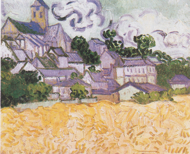 Widok na Auvers z polem pszenicy - Vincent van Gogh