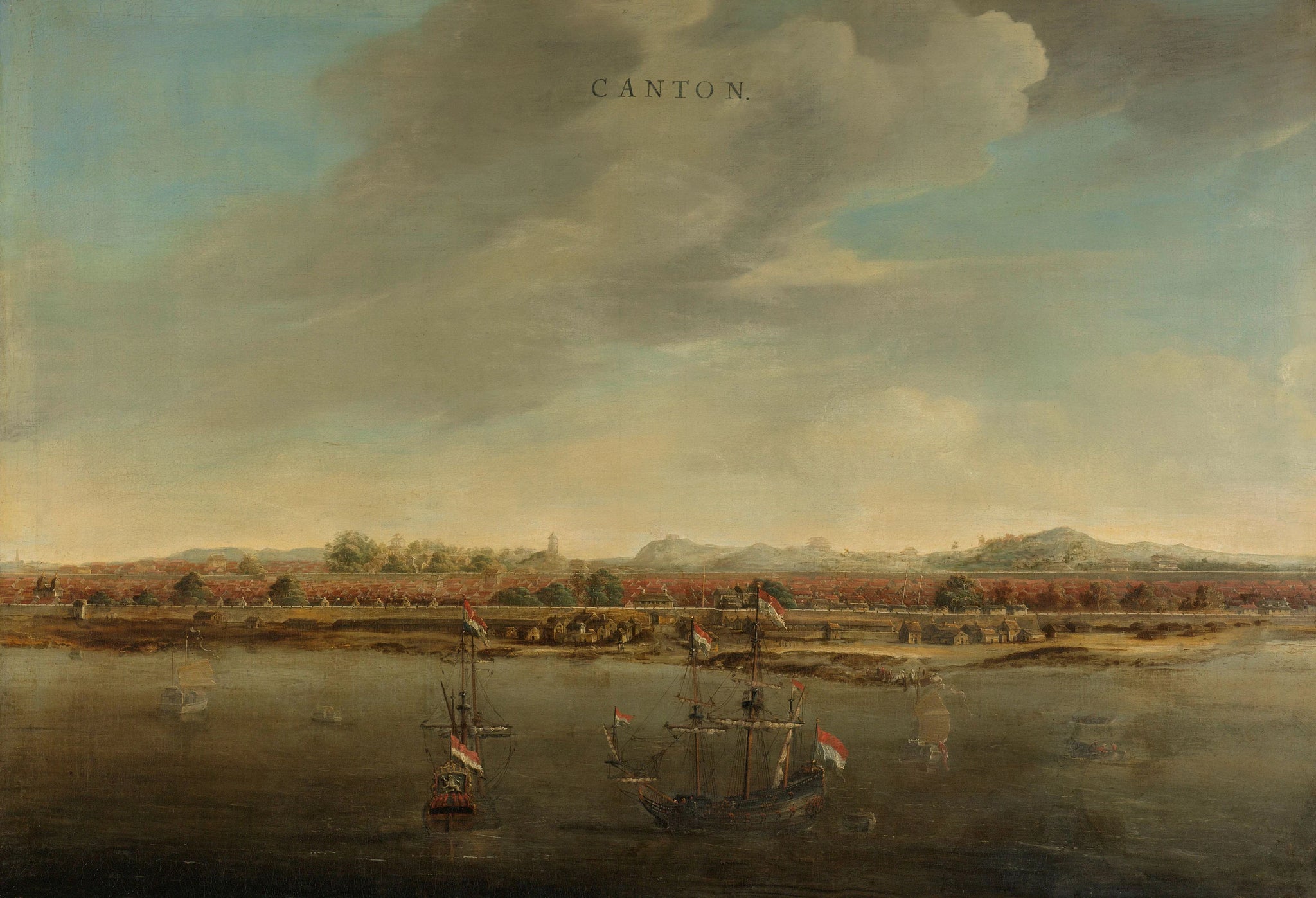 Vue de Canton en Chine - Johannes Vingboons