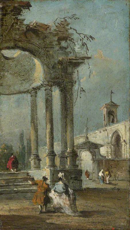 Widok Caprice z ruinami - Francesco Guardi