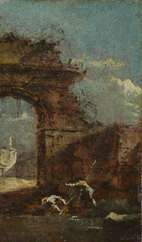 Widok Caprice z ruinami - Francesco Guardi