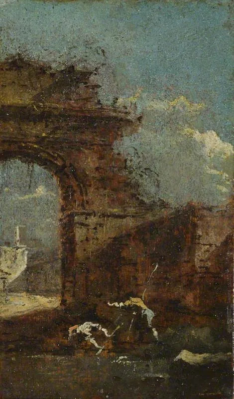 Widok Caprice z ruinami - Francesco Guardi