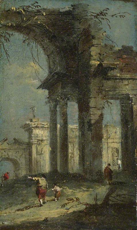 Widok Caprice z ruinami - Francesco Guardi
