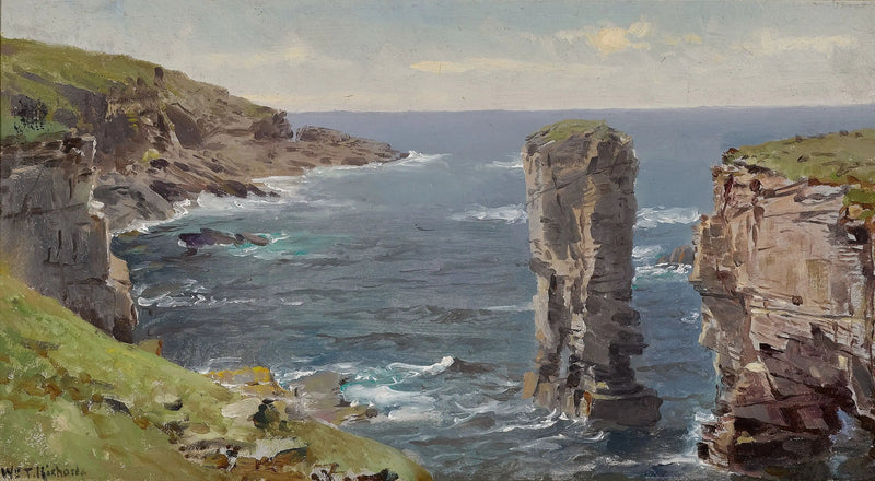 Brytyjski widok wybrzeża (wybrzeże Kornwalii) - William Trost Richards