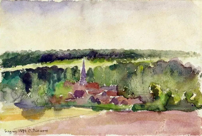 Widok Éragny - Camille Pissarro