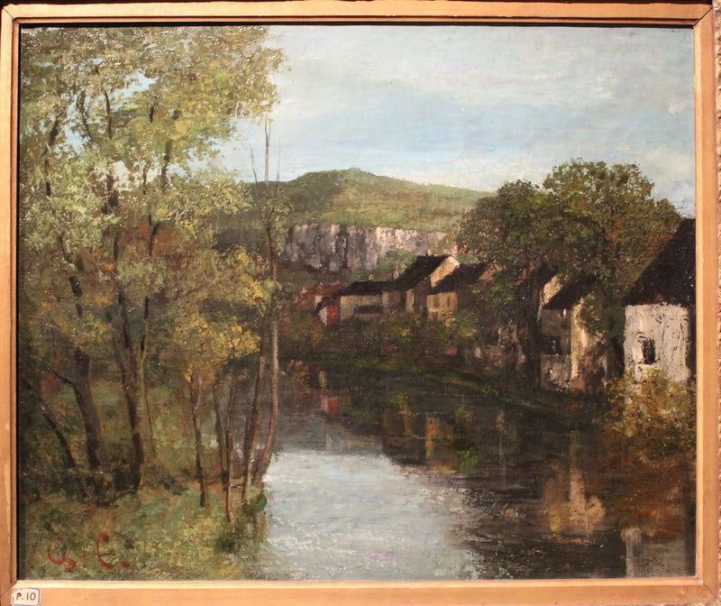 Widok na Ornans - Gustave Courbet