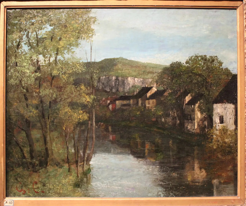 Widok na Ornans - Gustave Courbet