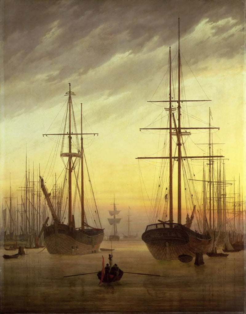 Widok portu - Caspar David Friedrich