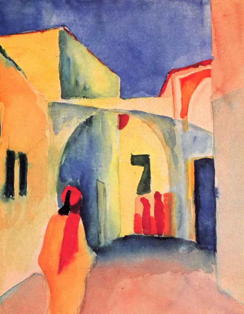 Widok w zaułku - August Macke