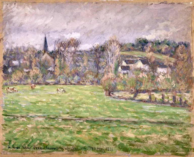 Widok na Bazincourt - Camille Pissarro
