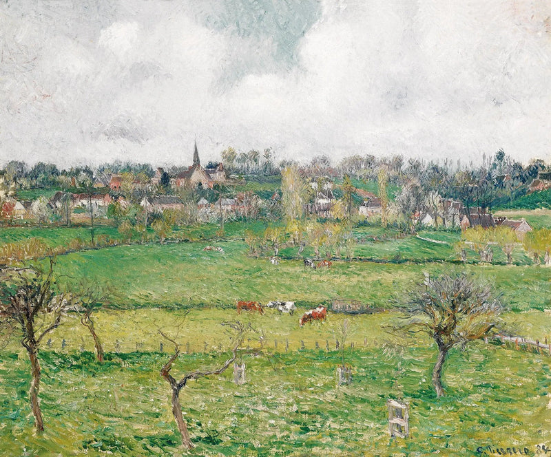 Widok na Bazincourt - Camille Pissarro