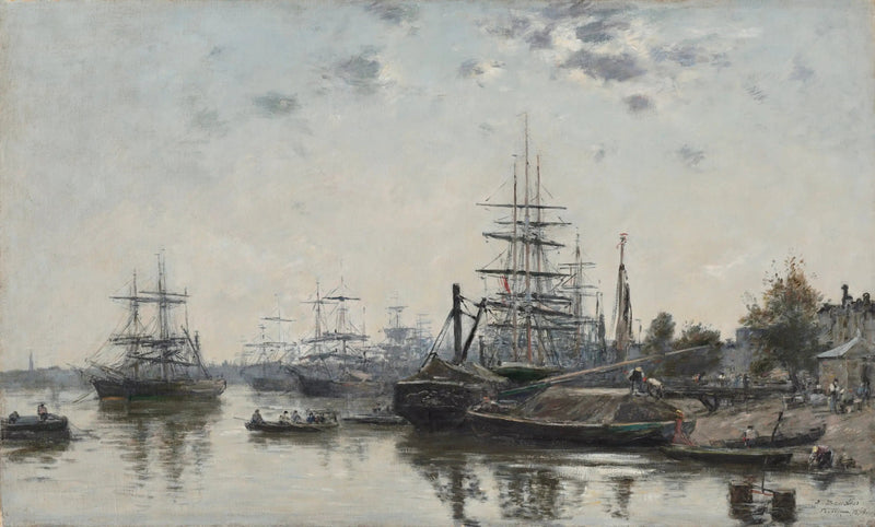 Widok Bordeaux, z nabrzeża Chartrons - Eugène Boudin