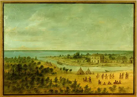 Widok na Chicago w 1837 roku - George Catlin